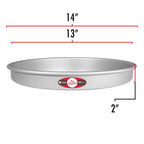 Fat Daddio's Round Cake Pan, 13 x 2 Inch, Silver