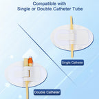 BeHerk Foley Catheter Stabilization Device, Self Adhesive Catheter Tube Urinary Leg Bag Holder Sticker, Catheter Supplies for PEG/G/Feeding Tube Holder Accessories, Pack of 10
