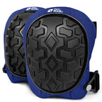 FREEKYROCK Professional Knee Pads for Work Construction with Heavy Duty Cap Foam Padding Gel Cushion Knee Pads for Men, Comfortable Adjustable Strong Strap, Military Grade Rivet for Flooring Gardening, Blue