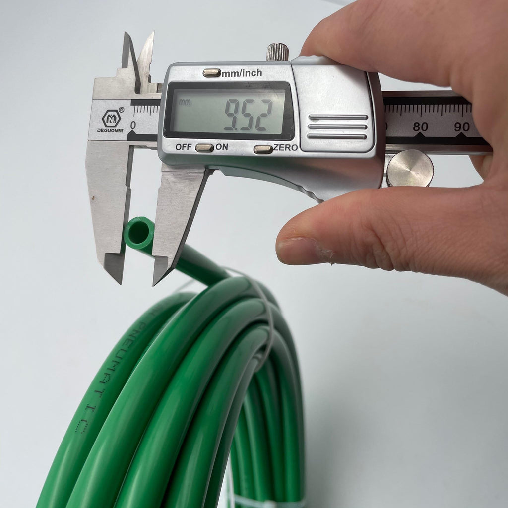 Utah Pneumatic 3/8" DOT Air Line SAE J844 PA12 Nylon Tubing for Air Suspension, Industrial Automation, Workshop Air Systems, Misting & Fluid Transfer, Green - 10 Meters (32.8ft)