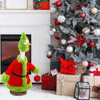 Teeanzo Christmas Winter Goose Outfit for 23" Porch Goose Holiday Red Green Cloths Costume Xmas Winter Outdoor Garden Patio Yard Lawn Art Decoration