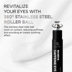 RAZONIX Eye Bags Treatment for Men: Caffeine Eye Roller for Puffy Eyes and Puffiness – Under Eye Cream for Dark Circles (Medium, Unscented)