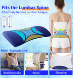 Futon Mattresses Lumbar Support Pillow for Bed Relief Back Pain: Lower Back Pillow for Sleeping - Memory Foam Waist Pillow - Bolster Pillow for Side, Back&Stomach Sleepers - Bed Rest Pillow