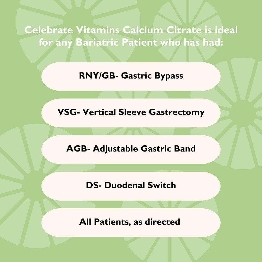 Celebrate Vitamins Bariatric 500mg Calcium Citrate Soft Chews with 500 IU Vitamin D3 – Essential for Gastric Bypass Patients & Bone Health - Sugar & Gluten Free, Lemon (90 Chews)
