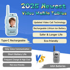 Video Walkie Talkies for Kids, 2 Pack Kids Two Way Radio Toy Walkie Talkies