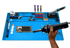 Premium Heat Resistant 932°F Silicone Soldering Mat, Large Anti Static Magnetic Electronic Repair Work Mat for BGA and Gun Soldering Iron, Workbench, Cell Phone Laptop Repair, 21.6'' *13.8 ''