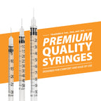 EasyTouch U-100 Insulin Syringes (27G 1.0cc 1/2") - 100ct.