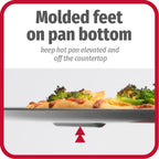 GoodCook AirPerfect 14" Insulated Nonstick Carbon Steel Pizza Pan with Cutting Guides, Perforated Nonstick Pizza Pan, Gray