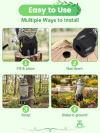 Owl Decoys to Scare Birds Squirrels Away, 360 Rotating Head Activated