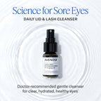 Avenova Eyelid and Eyelash Cleanser Spray - Gentle, Pure Hypochlorous Acid Spray for Eye Irritation - Daily Lash and Eyelid Cleanser - 3-Pack, 20ml Glass Bottle