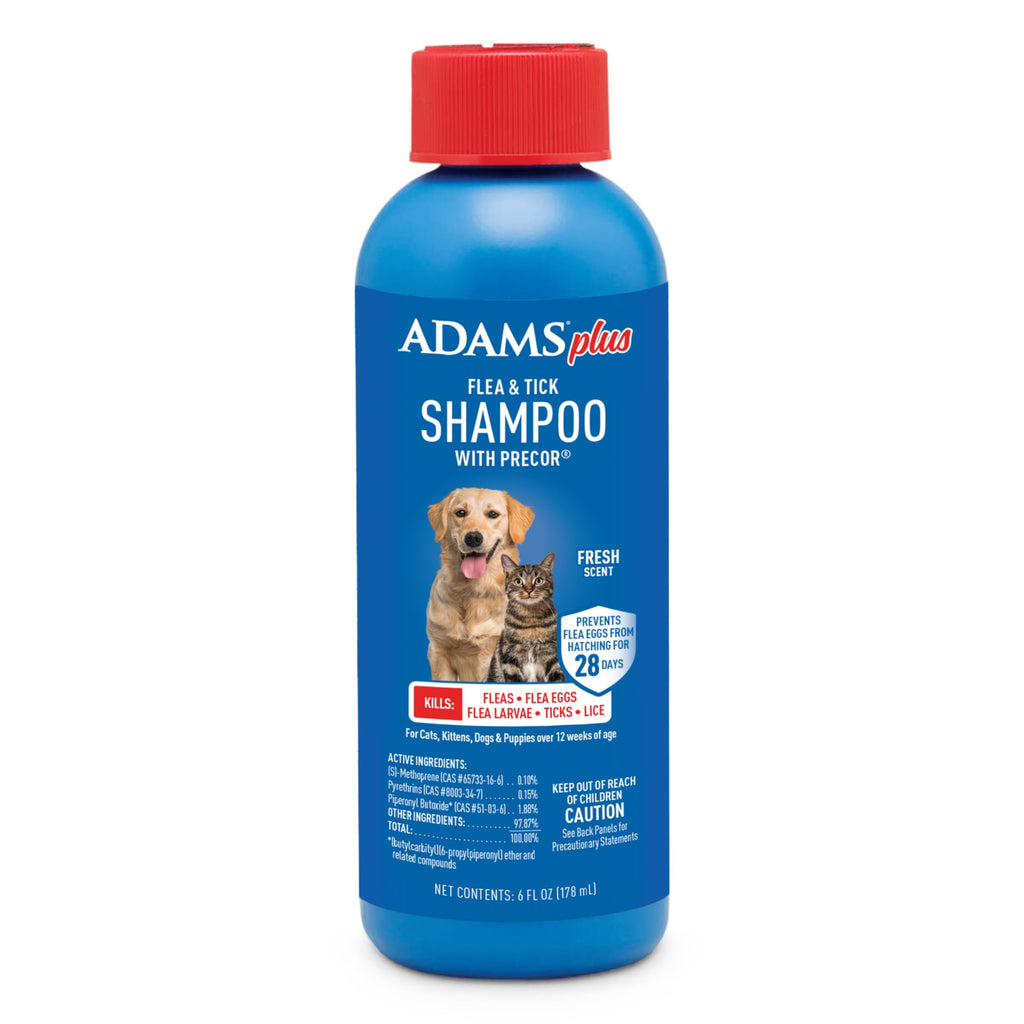 ADAMS Plus Flea & Tick Shampoo with Precor for Dogs & Cats, 24 oz