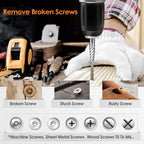 12 Pcs Screw Extractor and Left Hand Drill Bits Set, Easy Out Bolt Extractor Set Spiral Flute Stripped Screw Remover Reverse Cobalt HSS Steel Drill Bit for Remove Broken Tight Screws Bolts Studs