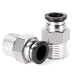 TAILONZ 1/4" Tube OD x 1/4" MNPT Straight Push to Connect Fitting 10Pcs