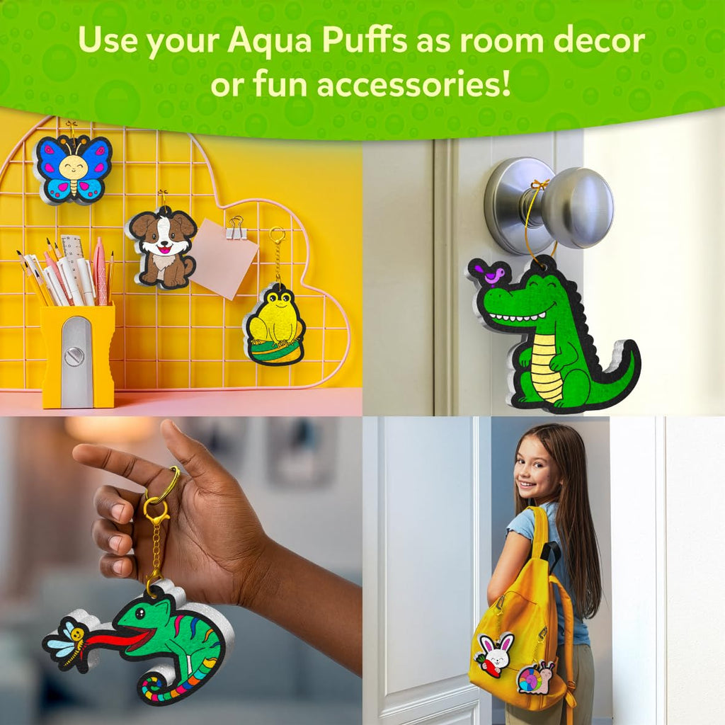 Skillmatics Aqua Puffs Animals, Paint by Number, Stocking Stuffer for Kids