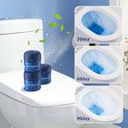 Toilet Bowl Cleaner, Automatic Long Lasting Continuous Toilet Bowl Cleaners, Bathroom Cleaner Prevent Stain Build Up Deep Clean,3 Bottles Septic Safe Toilet Bowl Tablets in Bottle Eucalyptus Scent