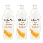 Jergens Ultra Healing Dry Skin Lotion, Hand and Body Moisturizer for Quick Absorption into Extra Dry Skin with Hydralucence Blend, Vitamins C, E and B5, White, 21 oz, Pack of 3