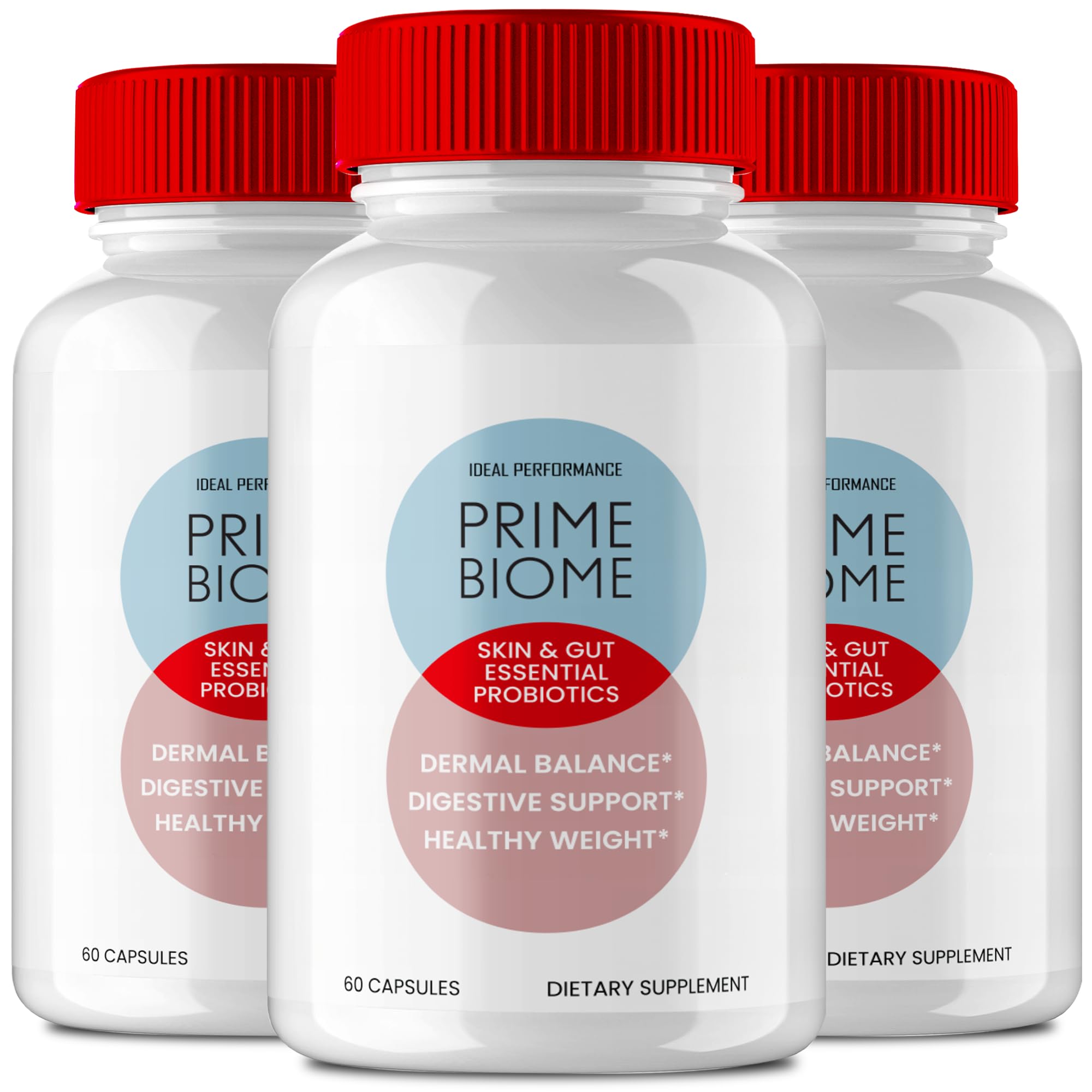 Prime Biome Gut Health Capsules, PrimeBiome Healthy Skin Support Supplement Pills, Prime Biome Advanced Formula - Maximum Strength All Natural Health & Wellness Pills, PrimeBiome Reviews (3 Pack)