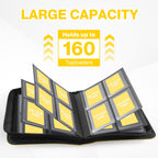 Toploader Binder, Holds 160 Toploaders, 100 Toploaders Included, 4-Pocket PU Cover Top Loader Binder for 3" x 4" Rigid Toploaders, Ringless Double-Sided Toploader Card Binder for TCG, Sport Cards