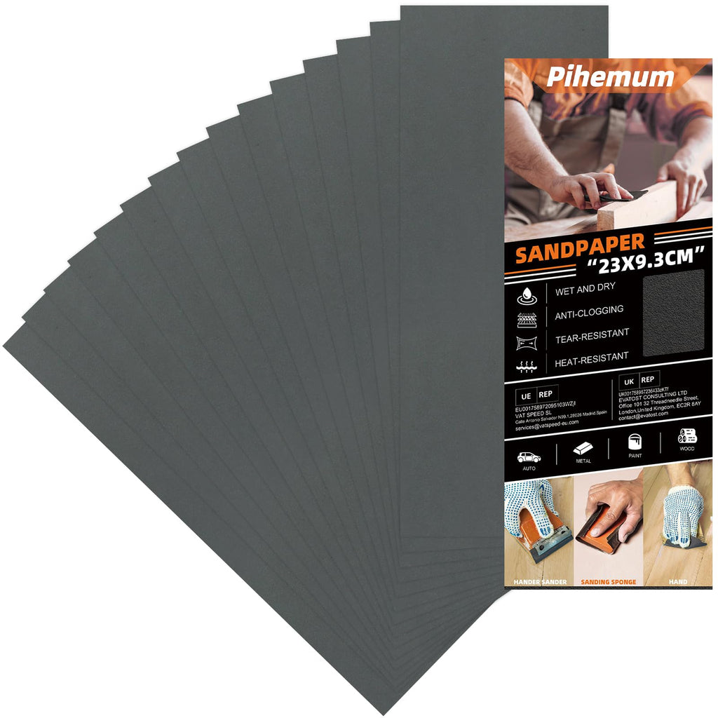 15 PCS Wet Dry Sandpaper 5000 Grit Sheets for Polishing & Finishing