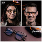 Horus X • Round Blue Light Glasses Men and Women | Computer Glasses for Screens Anti-Fatigue & Eyestrain Relief | Clear