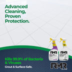 RMR Bathroom Brilliance Bundle – Tub & Tile Stain Spray + RMR-141 EPA Registered Mold & Mildew Remover, 2-Step Bathroom Cleaning & Disinfecting System for Showers, Sinks, Tile, Grout, 2–32 Oz Bottles