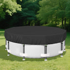 SAFANA 10FT Pool Covers for Above Ground Pools, Round Swimming Pool Cover [Upgrade 420D Thicker] Protective Leaf Cover with Reflective Strip, Tear Resistant Durability Fabric, UV Resistance, Black