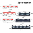 Terminal Block, 8/10/12 Circuit 600V 25A Dual Row Screw Terminal Strip 6Set