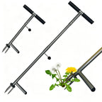 OUTUQ Stand-Up Weed Puller Tool - Stainless Steel with Ergonomic Handle & Foot Pedal