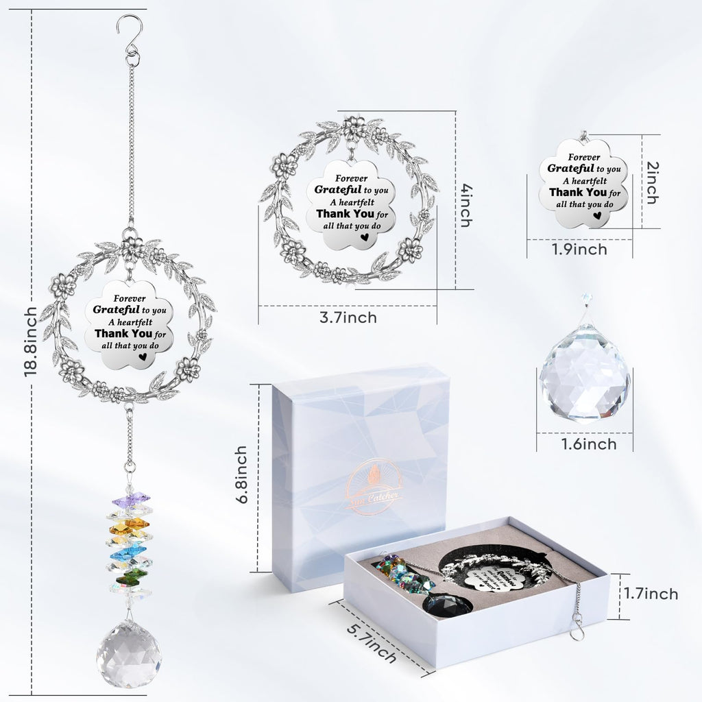 Thank You Gifts for Women, Sun Catcher Gift with Engraved Thank You Message