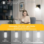 Ralbay 6-Pack Dimmable G9 LED Bulbs 9W 6000K White Light, 900LM Ultra Bright Creates Cozy Warm Glow, Wide Dimmer Compatible for Bedroom Living Room Lamp