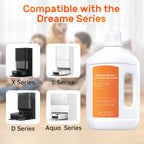 Nukisa Orange Floor Cleaning Solution 1L Compatible with Dreame Wet & Dry Vacuum and Robot， Residue & Streak Free,Suitable for All Robot Vacuum Cleaners and Wireless Wet Dry Dual-Use Vacuum Cleaners