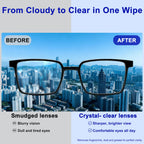 ARCHXX 400 Count Lens Wipes for Eyeglasses, +1 Clip-On Pouch Microfiber Lens Cleaner, Individually Wrapped Pre-Moistened Eye Glasses Cleaner Wipes for Glasses, Sunglasses, Camera Lenses, Streak-Free