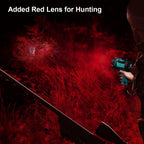 YIERBLUE Rechargeable Spotlight, Super Bright 1000,000 High Lumen LED IP67 Waterproof Handheld Spotlight Long Lasting Large Flashlight Searchlight with Detachable Red Light Filter