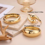 SAMOCO 3Pcs Chunky Gold Bangle Bracelets for Women