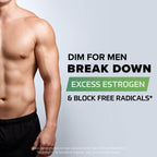 DIM Supplement for Men 300mg | Estrogen Blocker & Aromatase Inhibitor | Extra Strength Men’s Hormone Balance & Fitness Booster with Diindolylmethane Plus CDG & Broccoli Floret | Gluten-Free | 60 Ct