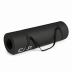 CAP 1/2" Thick Yoga Mat, Exercise & Workout Mat with Strap, Black