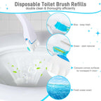 CARZEXSUC Toilet Cleaner Refill Pads Ocean Scent Enhanced Odor Control 72 Count Scrubber Refill Clean Stains Disposable Toilet Brush Refill for Toilet and Bathroom