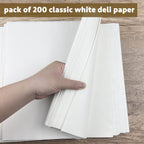 CAMKYDE Deli Paper Sheets 12" X 12" 200PK, Grease Proof Sandwich Wrapping Paper (White)