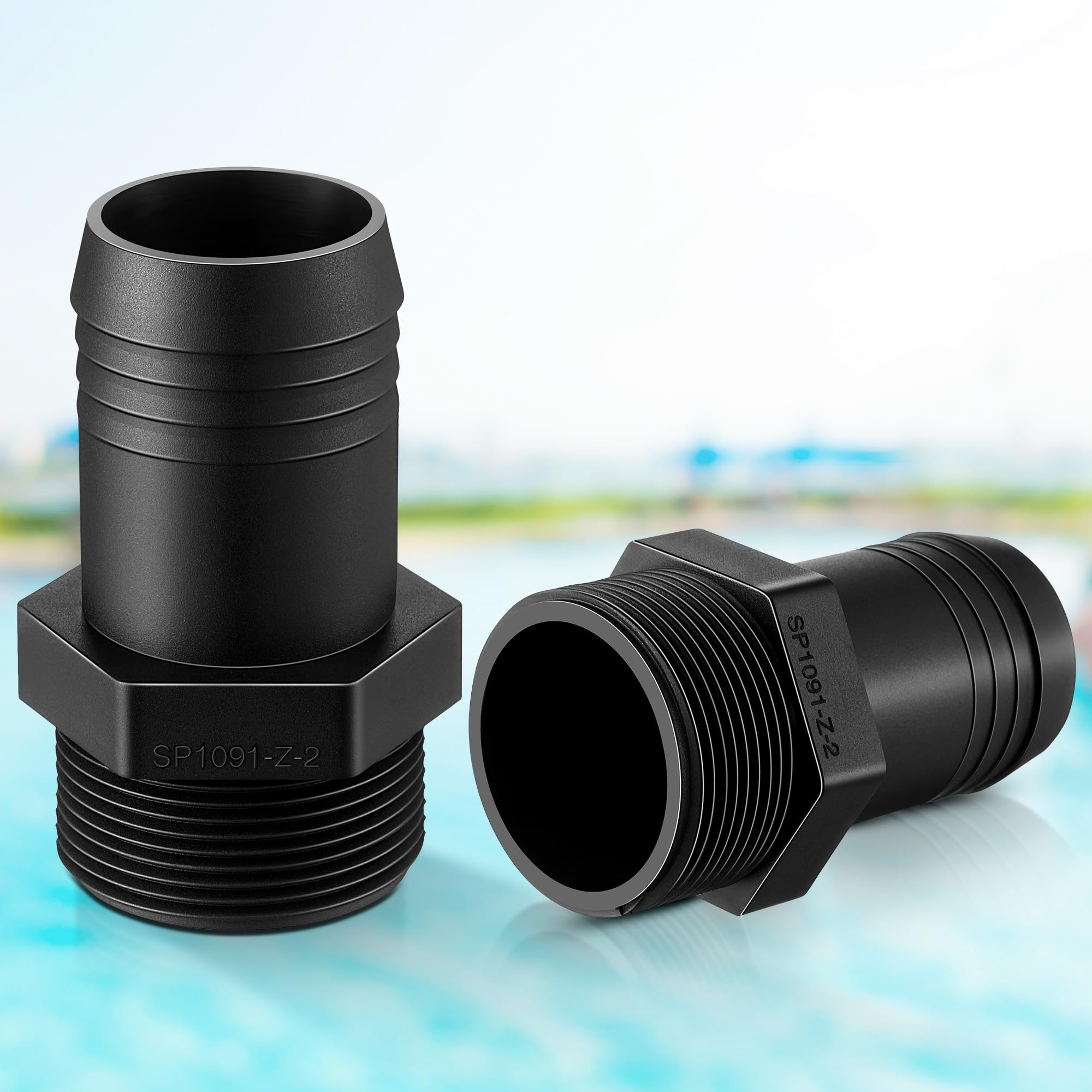 Saillong 2 Pcs Hose Male Insert Adapter Compatible with Hayward SPX1091Z2, S240PAK1, S200PAK1, S160TPAK1, PAK3, S160T, S190T, Pool Hose Adapter Replacement for Sand Filters
