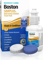 Boston Simplus Contact Lens Solution, for Gas Permeable Contact Lenses, Contact Lens Case Included, 1 Fl Oz (Pack of 2)
