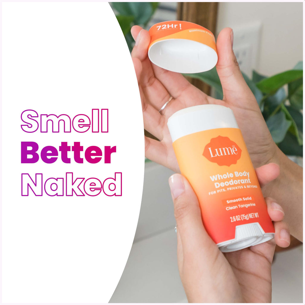 Lume Whole Body Deodorant - Solid Stick - 2.6 oz, 2 pk (Clean Tangerine)