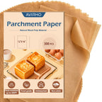 300 Pcs Unbleached Parchment Paper Sheets, 12x16 Inch Precut Baking Paper for Baking Sheet, Non-Stick Parchment Paper for Baking, Oven, Air Fryer, Grilling, Steaming, Cookies, Bread, Cake