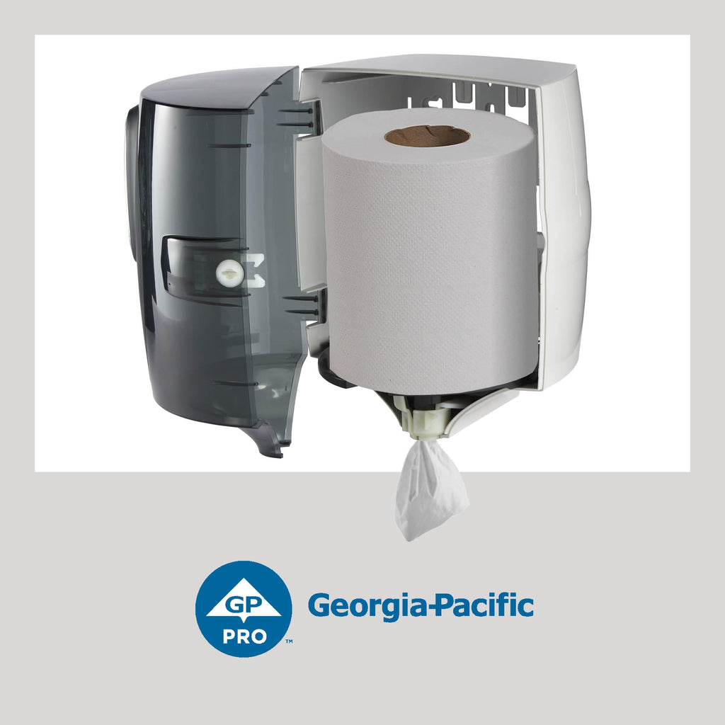 Universal Centerpull Paper Towel and Wiper Dispenser by GP PRO (Georgia-Pacific), Black, 54050, 10.25” W x 10.75” D x 12.625” H, 1 Dispenser