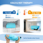 Comfytemp Ankle Foot Ice Pack Wrap for Plantar Fasciitis Relief, Ankles Brace for Sprain, Heel Spur, Swelling, Achilles Tendonitis, Cold Bag for Injuries Reusable, Hot Cold Compress, 1 Pack (Blue)
