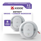 Kidde Smoke and Carbon Monoxide Detector, Hardwired with AA Battery Backup, LED Status Lights, Interconnected, 85 dB Alarm, 5 inches, 30CUAR, 1 Pack