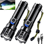 AKNEAR Rechargeable LED Flashlight High Lumens, Super Bright Flashlights with Zoomable & USB C Rechargeable & 5 Light Mode & IPX7 Waterproof, Powerful Flash Light for Home, Hiking, Camping