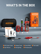 AstroAI Electrical Test Kit ETK3, 2000 Counts Digital Clamp Meter & Non-Contact Voltage Tester Pen & GFCI Outlet Tester, for Home & Professional Use