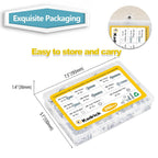 260Pcs Flange Hex Bolts and Nuts Kit,M8 x1.25 (M6 x1.0 M10-1.25 Available) (16mm to 40mm) Metric Bolt Assortment,Alloy Steel Class 8.8 Zinc Plated