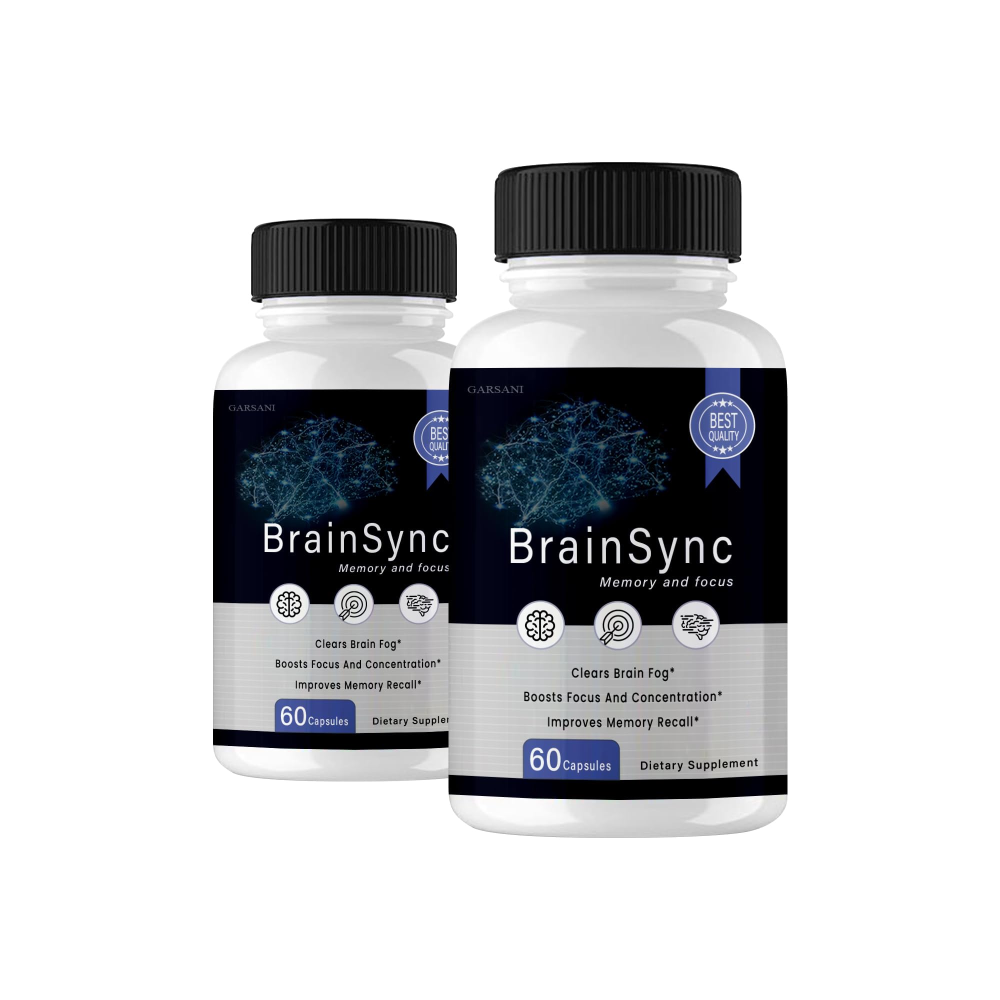 Garsani Brain Sync - Brain Sync Capsules (2 Pack, 120 Capsules)
