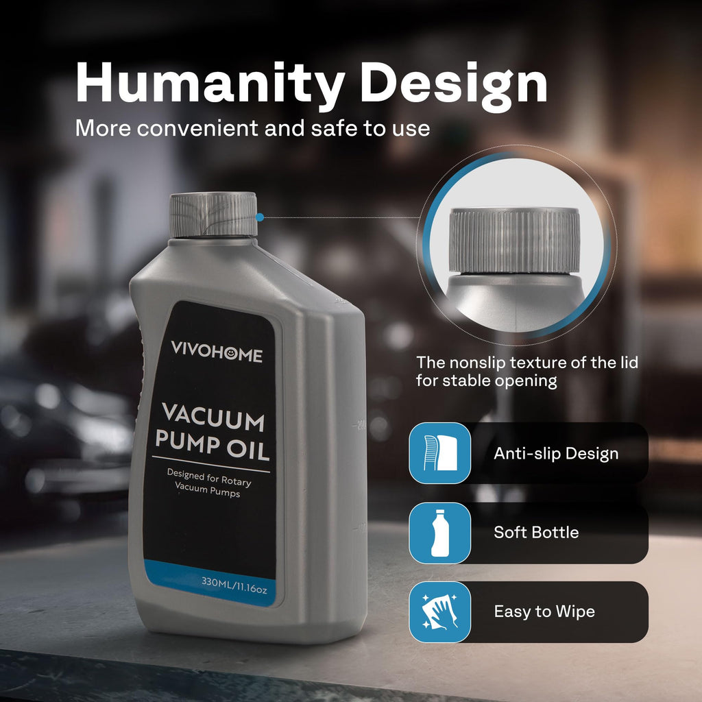 VIVOHOME Premium High Vacuum Pump Oil 330ml/11.16oz, High Viscosity and Low Moisture HVAC